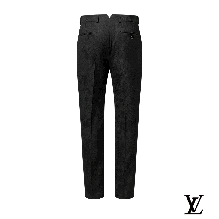 Louis Vuitton Black Monogram Jacquard Trousers