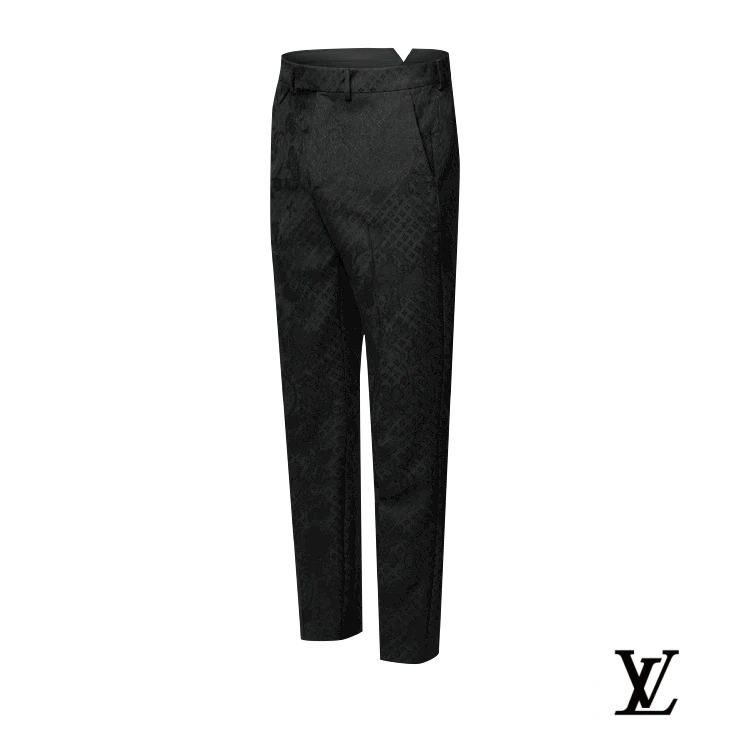 Louis Vuitton Black Monogram Jacquard Trousers