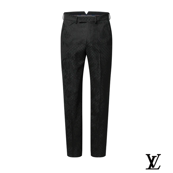 Louis Vuitton Black Monogram Jacquard Trousers