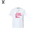 Louis Vuitton Pink Signature Chain Print Short-Sleeve T-Shirt