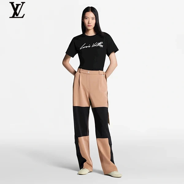 Louis Vuitton Black Signature Script Logo Short-Sleeve T-Shirt