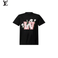 Louis Vuitton Floral LV Logo Print Short-Sleeve T-Shirt