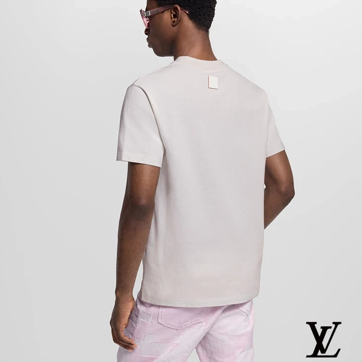 Louis Vuitton White Floral LV Embroidered T-Shirt