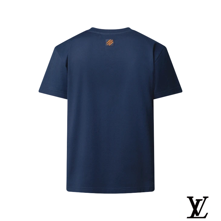 Louis Vuitton Navy Mount Fuji Embroidered T-Shirt