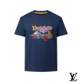 Louis Vuitton Navy Mount Fuji Embroidered T-Shirt