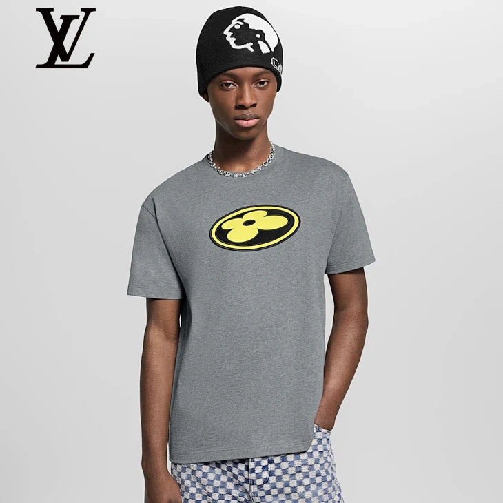 Louis Vuitton Grey Oval Flower Patch T-Shirt
