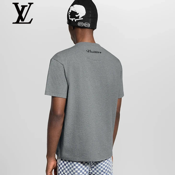 Louis Vuitton Grey Oval Flower Patch T-Shirt