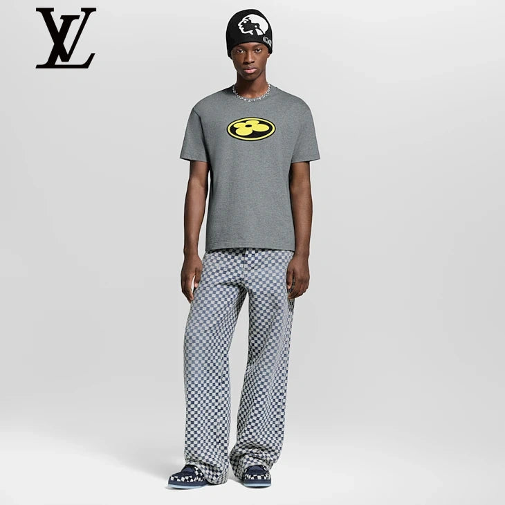 Louis Vuitton Grey Oval Flower Patch T-Shirt