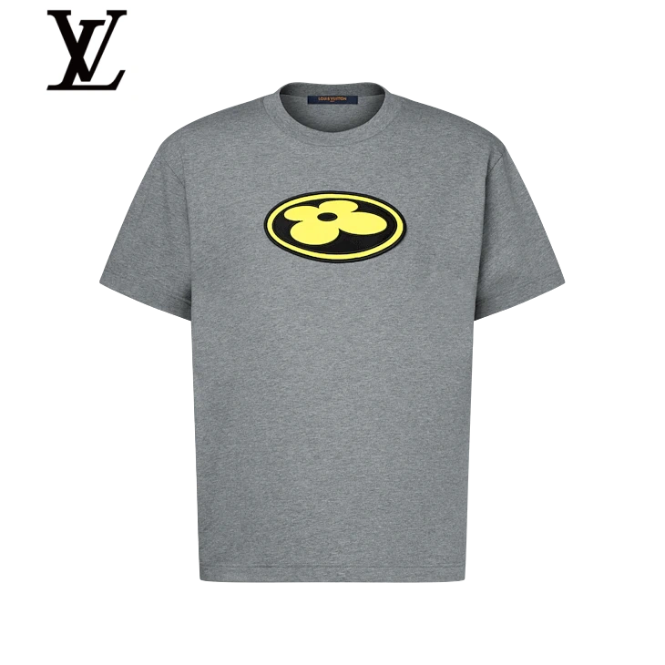 Louis Vuitton Grey Oval Flower Patch T-Shirt