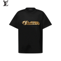 Louis Vuitton Gold Vintage Script Short-Sleeve T-Shirt