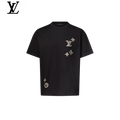Louis Vuitton Black Distressed Monogram Short Sleeve T-Shirt