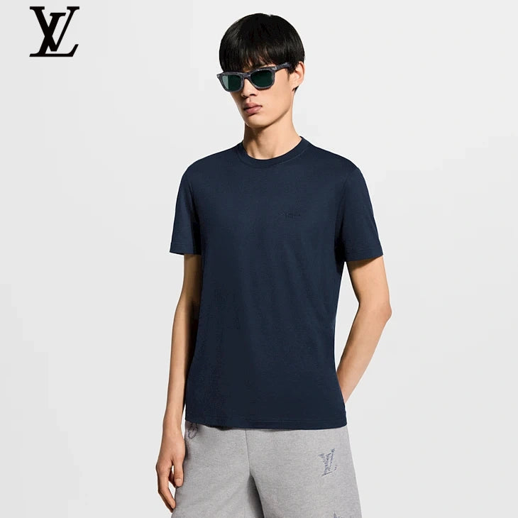 Louis Vuitton Navy Subtle Logo Crew Neck Short Sleeve T-Shirt