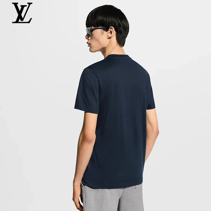 Louis Vuitton Navy Subtle Logo Crew Neck Short Sleeve T-Shirt