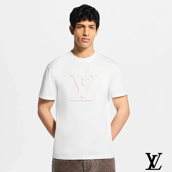 Louis Vuitton White 3D Embossed LV T-Shirt