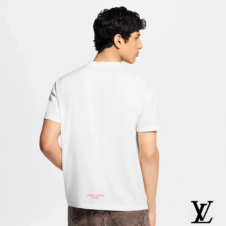 Louis Vuitton White 3D Embossed LV T-Shirt