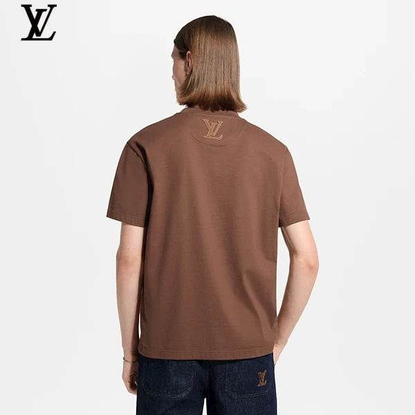 Louis Vuitton 3D Letter Embroidery Short-Sleeve T-Shirt