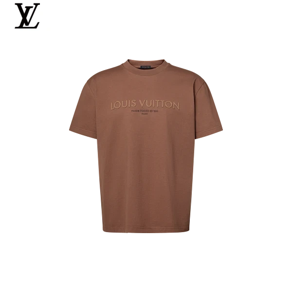 Louis Vuitton 3D Letter Embroidery Short-Sleeve T-Shirt